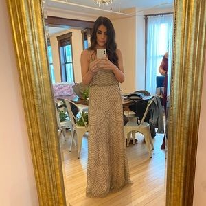 Adrianna Papell ART DECO BEADED BLOUSON GOWN